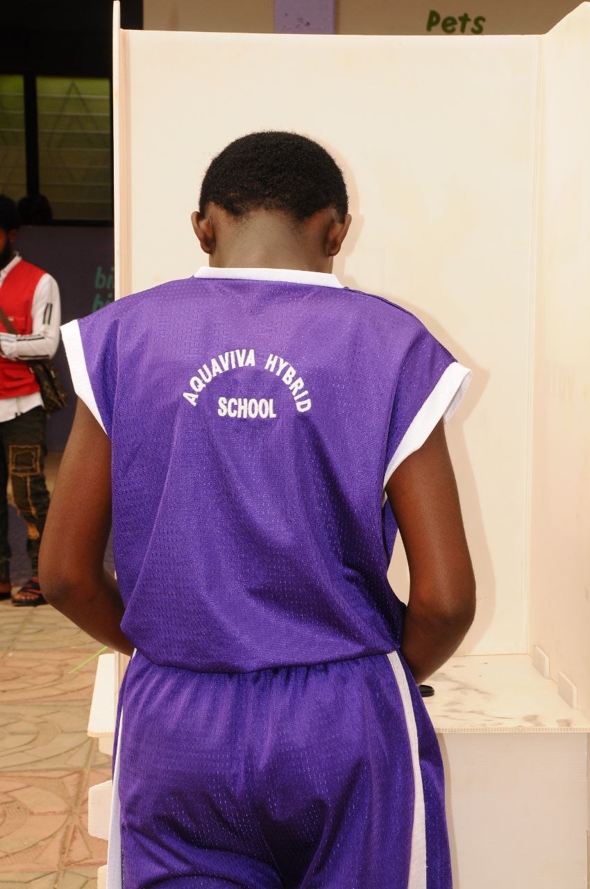 Student participating in a special school event