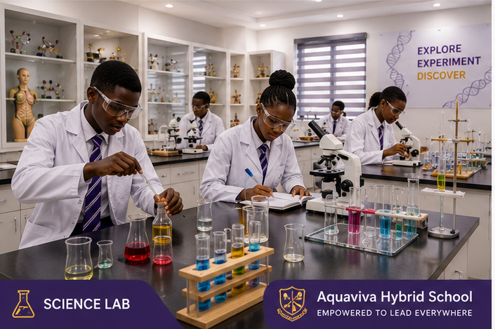 Science lab practical scene